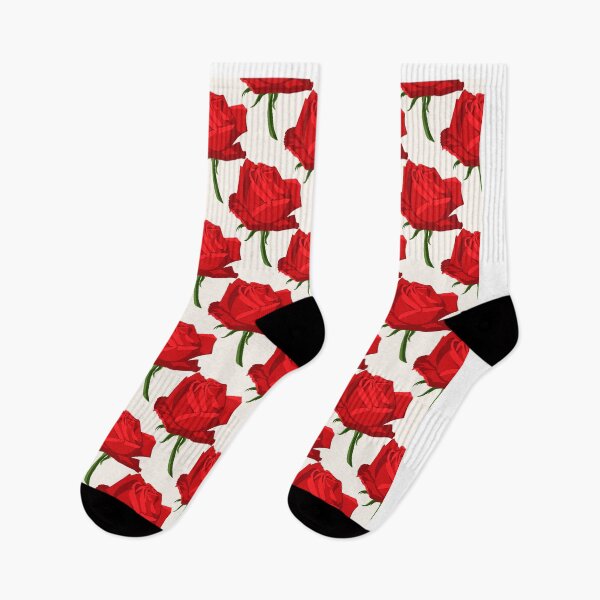 Item preview, red flowers pattern designed and sold by sbrstore.