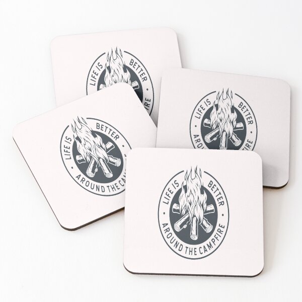 Item preview, Monochrome emblem of burning campfire flame sticker designed and sold by angel1818.