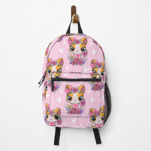 Item preview, Cute Kitten with Flower Pattern designed and sold by BestGoodsLK.