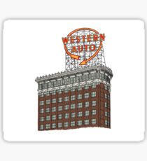 Hand Drawn Kansas City Western Auto Building Sticker