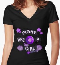 Amethyst Women's Fitted V-Neck T-Shirt
