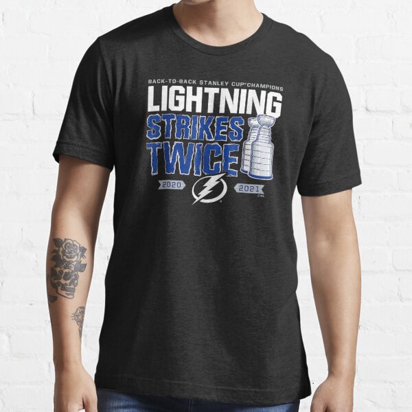 Tampa Bay Lightning Back-to-Back Stanley Cup Champions Strikes Twice Men's  T-shirt, hoodie, sweater, longsleeve and V-neck T-shirt