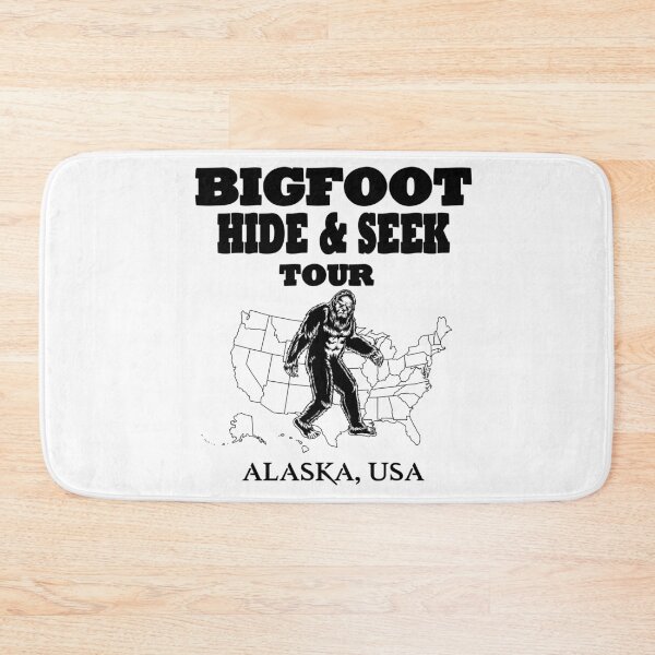Item preview, Bigfoot Hide & Seek ALASKA concert style tee funny gift idea designed and sold by BRtisticDesigns.