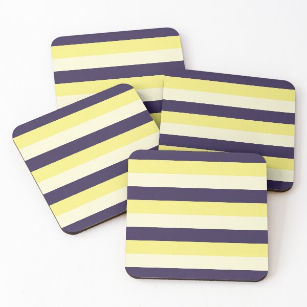 Item preview, 3 Large NAVY BLUE, YELLOW and CREAM Horizontal STRIPES designed and sold by RachelMacht.