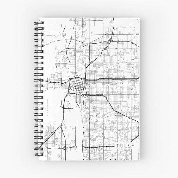 Item preview, Tulsa Map, USA - Black and White designed and sold by MainStreetMaps.