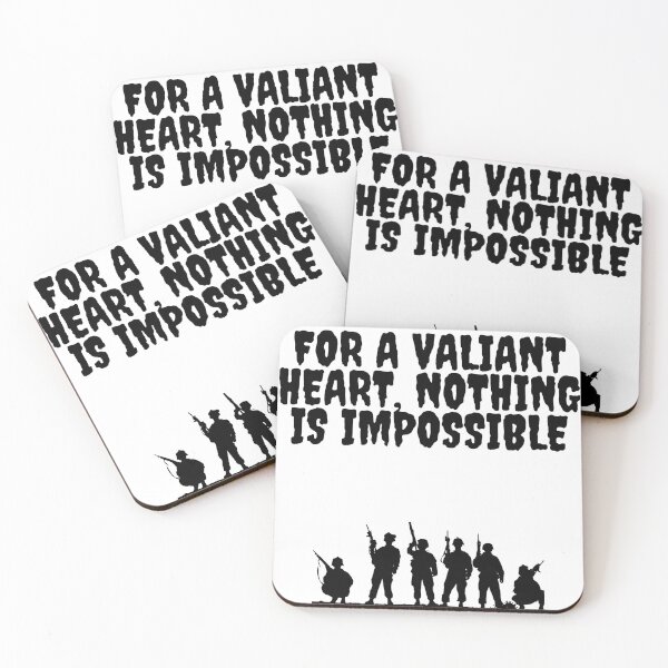 Item preview, For a Valiant Heart, Nothing is Impossible Quote Collection designed and sold by CeylonOne.