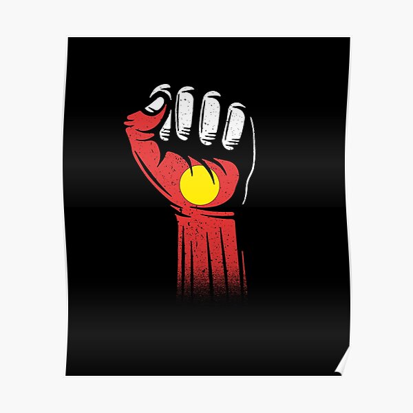 Aboriginal Flag Hand Posters | Redbubble