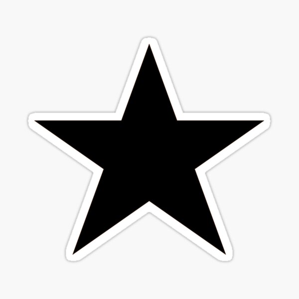 Black Star Emoji Sticker for Sale by MikePrittie