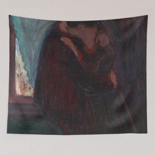 Aperçu de l'œuvre Le Baiser Peinture d'Edvard Munch créée et vendue par JDesigningMO.