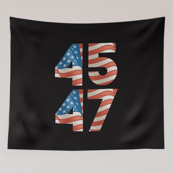 Item preview, 45 47 Donald Trump 2024 Elections Comeback- funny american usa flag distressed   designed and sold by Alaadin Bendali Braham.