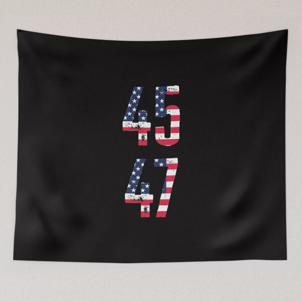 Item preview, 45 47 Donald Trump 2024 Elections Comeback- funny american usa flag distressed   designed and sold by Alaadin Bendali Braham.