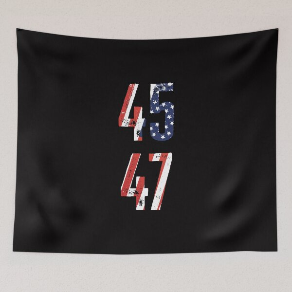 Item preview, 45 47 Donald Trump 2024 Elections Comeback- funny american usa flag distressed   designed and sold by Alaadin Bendali Braham.