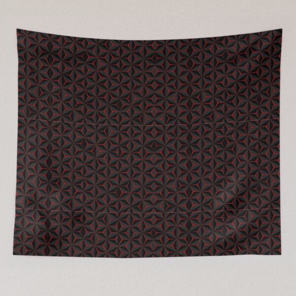 Item preview, black geometric triangle with red background, geometric pattern for three-dimensional work and background image ,black and red geometric vector designed and sold by WP-7824.
