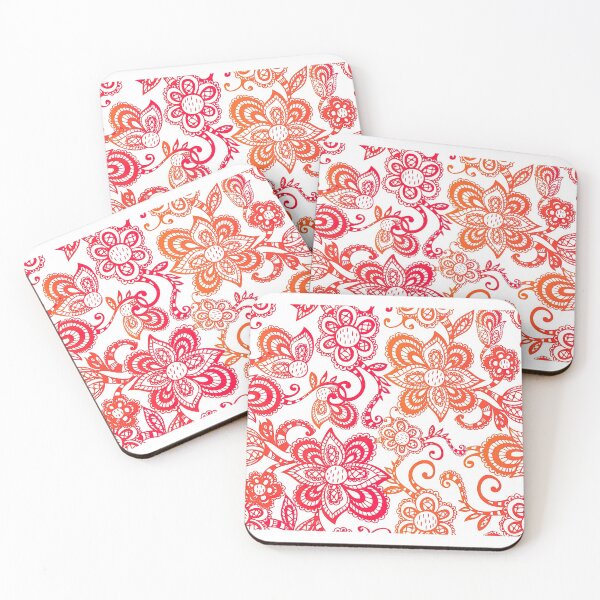 Item preview, Orange and Red Paisley Pattern, Orange Paisley floral seamless Pattern, Orange Paisley designed and sold by graphic-genie.