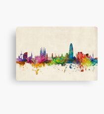 Barcelona Spain Skyline Canvas Print