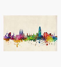 Barcelona Spain Skyline Photographic Print