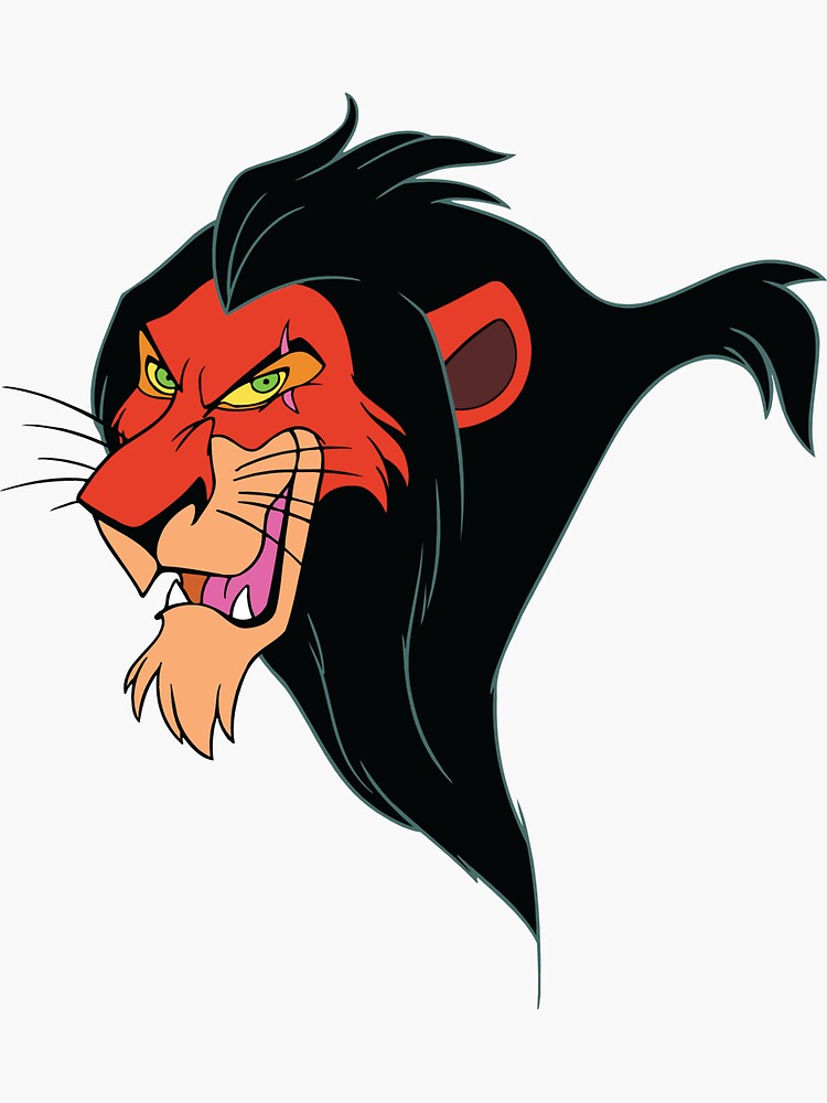 "Scar The Lion King" Sticker for Sale by mitchellcowart Redbubble