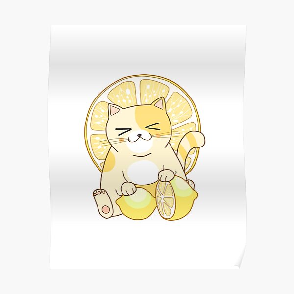 "Lemon Cat" Poster by keterok Redbubble