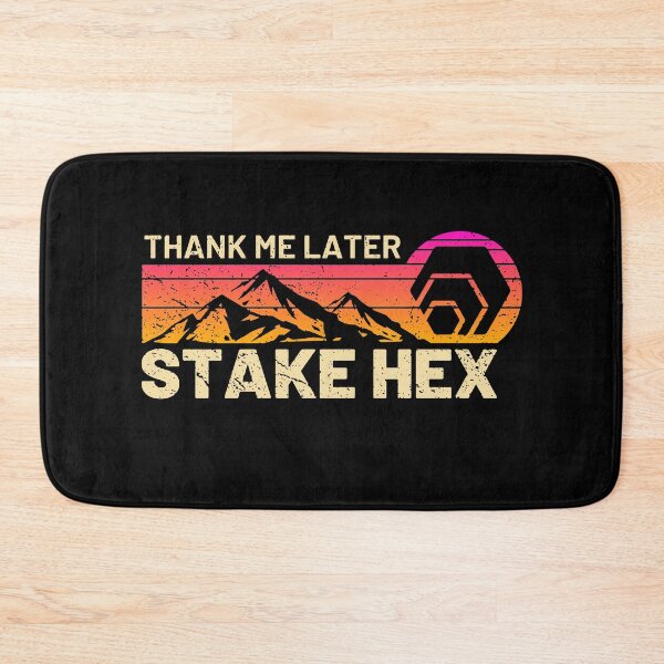 Item preview, Stake HEX Crypto Thank Me vintage Sunset Hex Cryptocurrency designed and sold by ReichBourne.