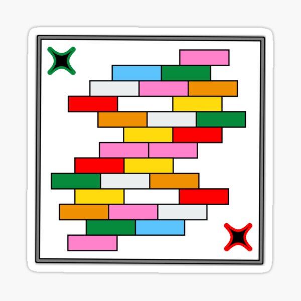 Colorful Puzzle Design Sticker