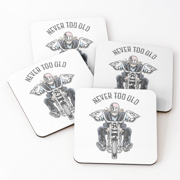 Item preview, Never Too Old Biker designed and sold by CoolYule.