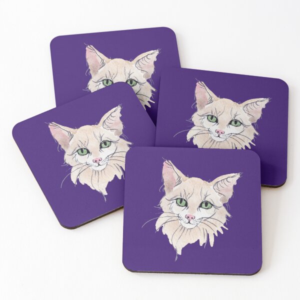 Item preview, Artistic Maine Coon Cat watercolor Portraits-gift idea for cat lovers, men, women and kids designed and sold by BRtisticDesigns.