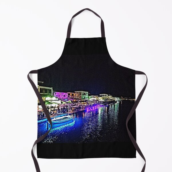 Item preview, Lefkada waterfront by night, paint effect designed and sold by paulboizot.