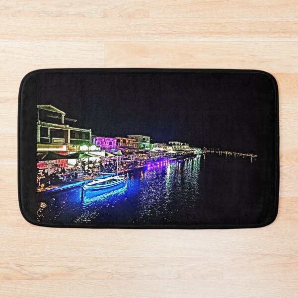 Item preview, Lefkada waterfront by night, paint effect designed and sold by paulboizot.