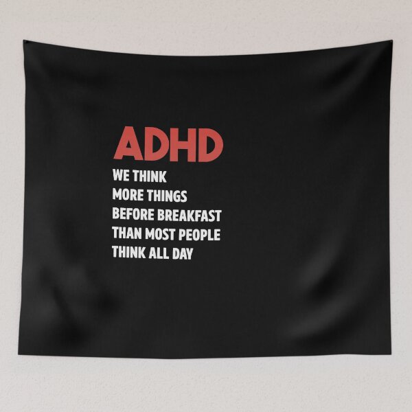 Item preview, ADHD We Think More thing Before Breakfast Than Most People do Think All Day- Funny Squirrel For ADHD designed and sold by Alaadin Bendali Braham.