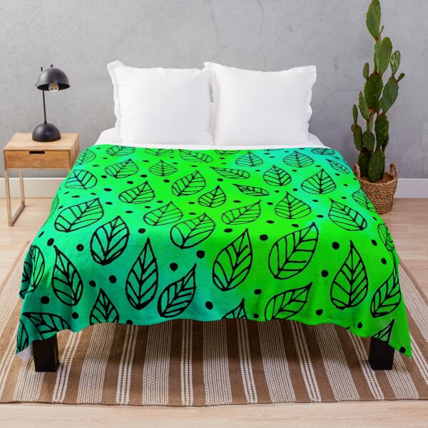 Item preview, Aqua Leaves Pattern designed and sold by MinArt Illustrations.