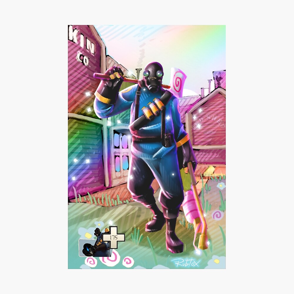 Tf2 Pyro Happy Poster By Rubtox Redbubble