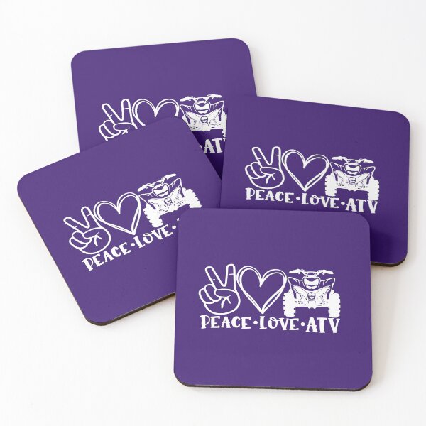 Item preview, Peace Love ATV design for 4 wheel drive atv lovers designed and sold by BRtisticDesigns.