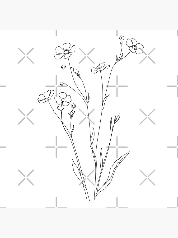 Premium Vector  Coloring page bouquet of flowers thin line art floral  pattern of garden plants hand drawn vector illustration simple doodle  summer coloring book for children and adults