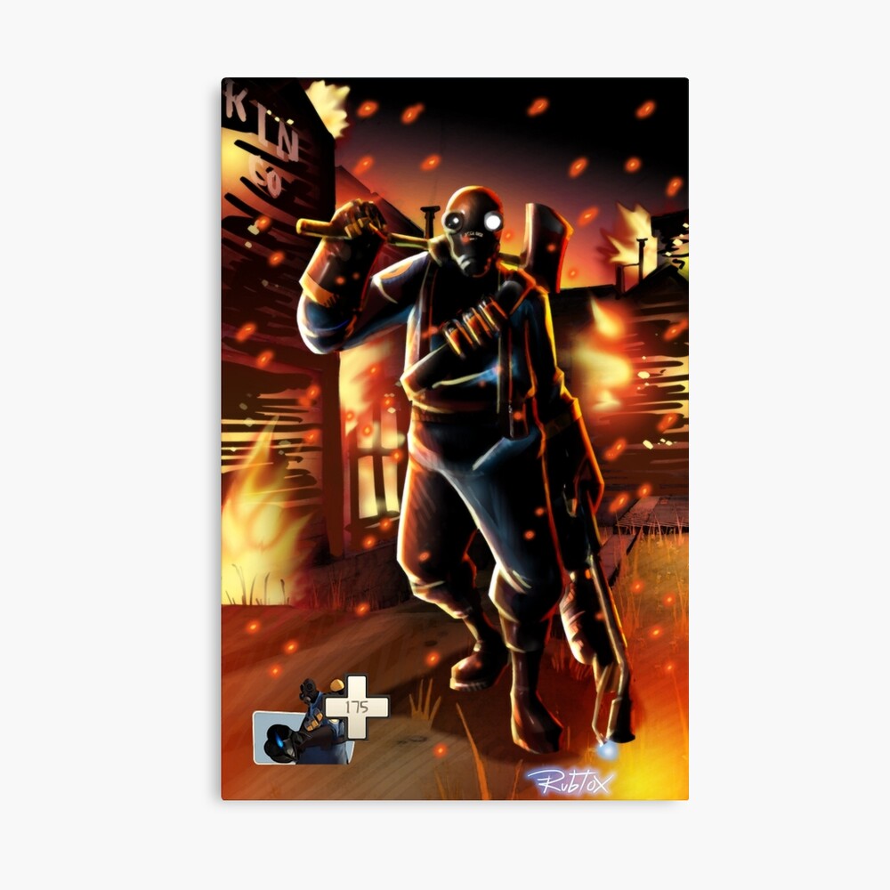Tf2 Pyro Angry Poster By Rubtox Redbubble - roblox tf2 soldier shirt