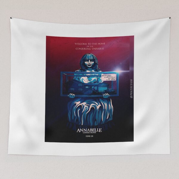 Item preview, Welcome to the home Annabelle horror doll movie poster designed and sold by BurseAllyson.
