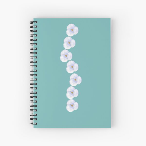 Scoliosis S-curve White Floral Watercolor Spiral Notebook