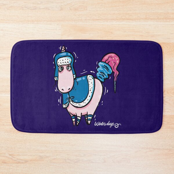Item preview, Pink Unicorn wearing winter coat gift idea for girls & moms  T- designed and sold by BRtisticDesigns.