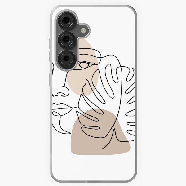 Item preview, Beauty woman face with monstera leaves. One Line drawing art. Woman Face Line  designed and sold by OneLinePrint.