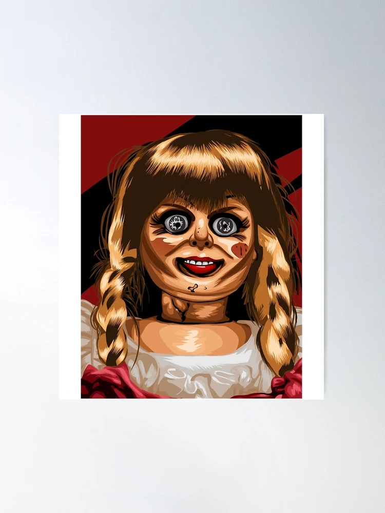 Poster for Sale avec l'œuvre « Photo d'halloween d'horreur de poupée » de  l'artiste BurseAllyson