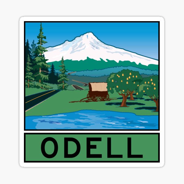 "Oregon Scenic Byway Odell" Sticker for Sale by NewNomads Redbubble