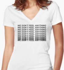 Brand New Mene Women's Fitted V-Neck T-Shirt