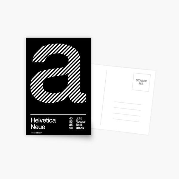 a .... Helvetica Neue Postcard