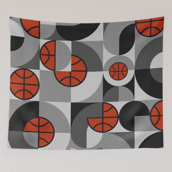 Item preview, Basketball Abstract Geometric art designed and sold by k9printart.