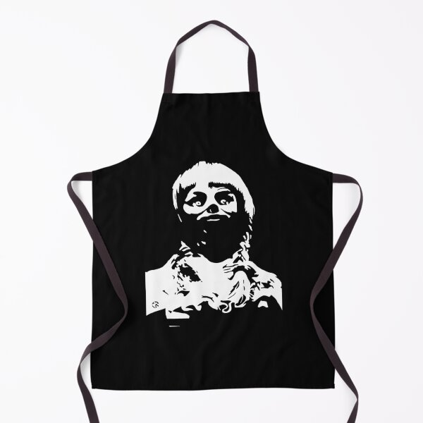 Item preview, Annabel doll bloody face black and white art designed and sold by BurseAllyson.