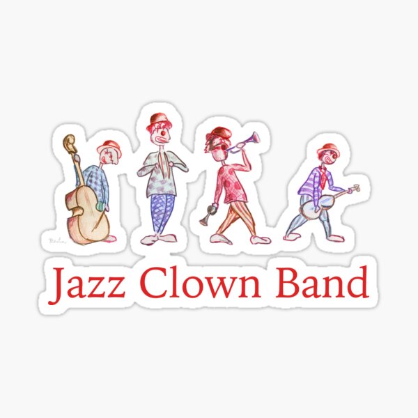 Jazz Clown Band Sticker