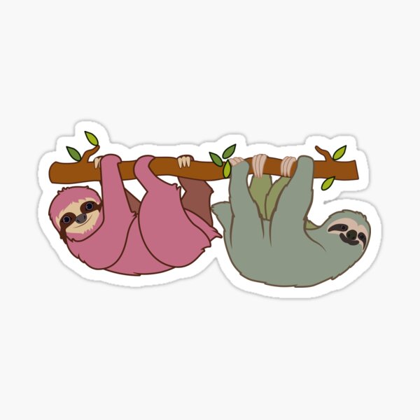 two sloths emoji fan art Sticker