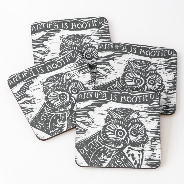 Item preview, Antifa is Hootiful - Antifascist Owl designed and sold by Loki Propagandart.