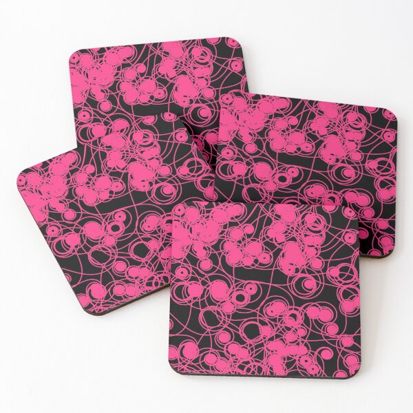 Item preview, Spiral chaotic design - pink and black designed and sold by rahilvalani.
