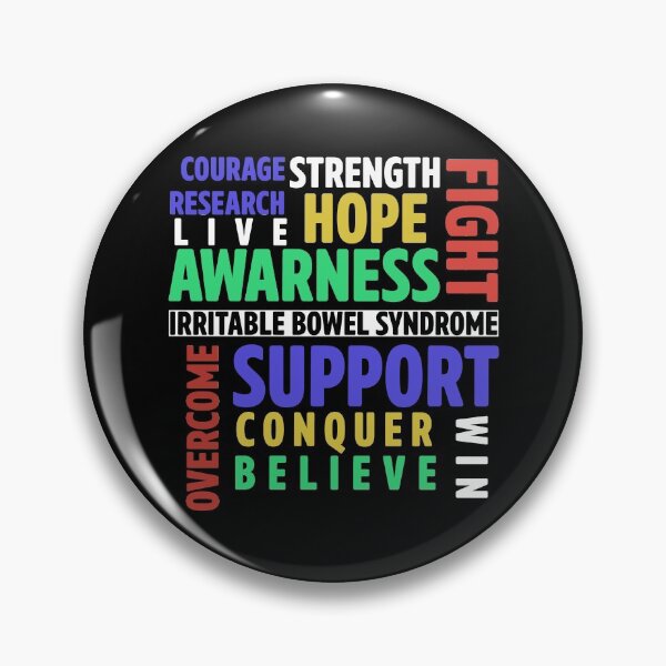 Item preview, IBS Fight Support Conquer Believe Overcome Hope Win Strength Live - Irritable Bowel Syndrome Awareness designed and sold by Alaadin Bendali Braham.