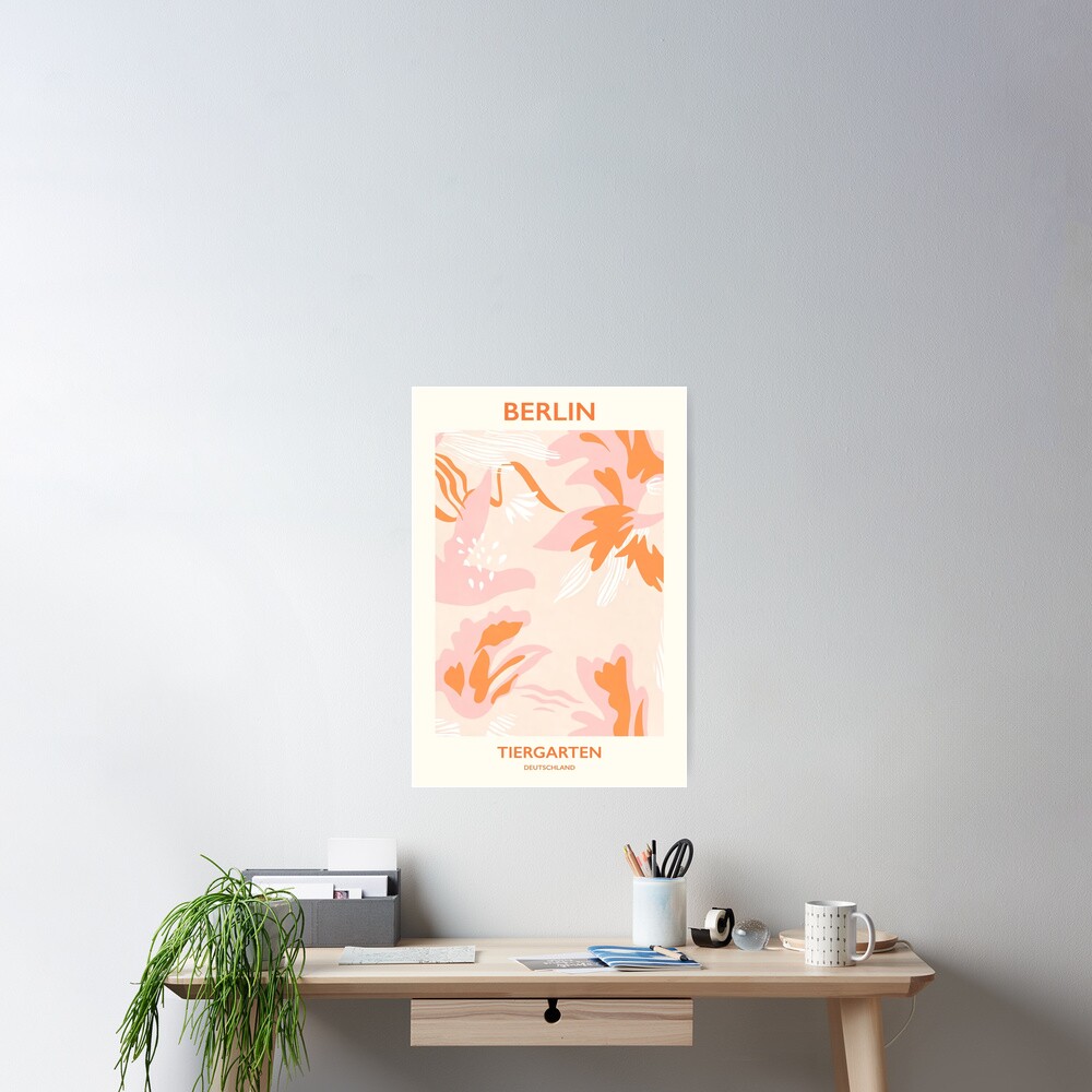 Blumenmarkt Berlin Pink Aesthetic Poster